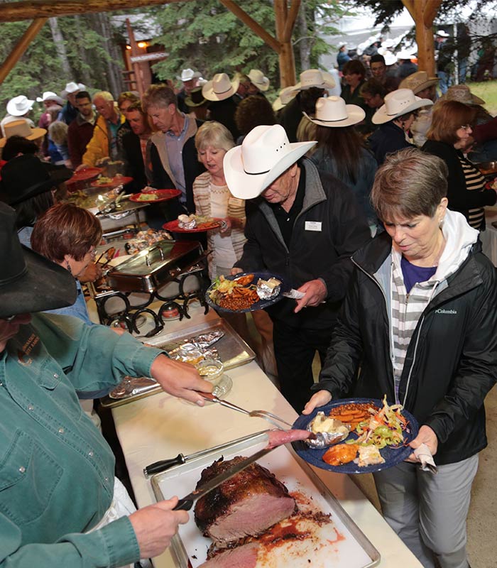 Brewster’s Golf, Kananaskis Ranch - A big banquet with amazing food!